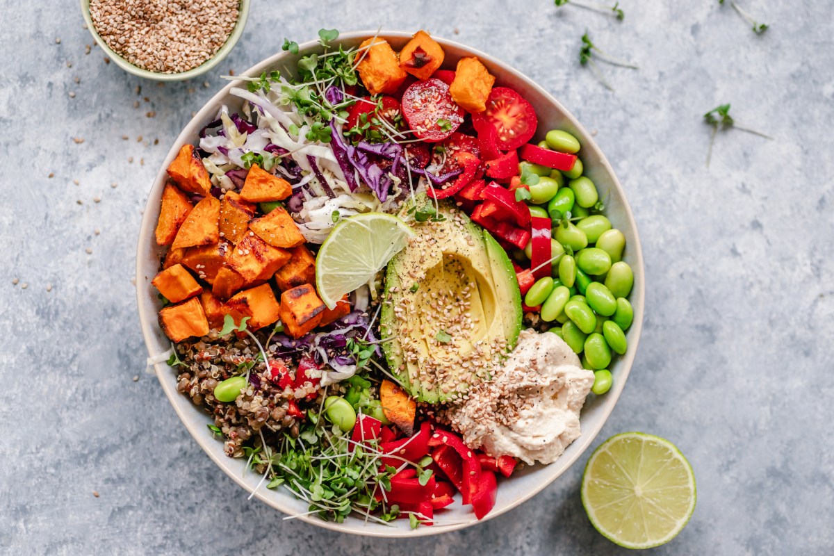 Bunte Bowl als Symbolbild für eiweißreiche rezepte