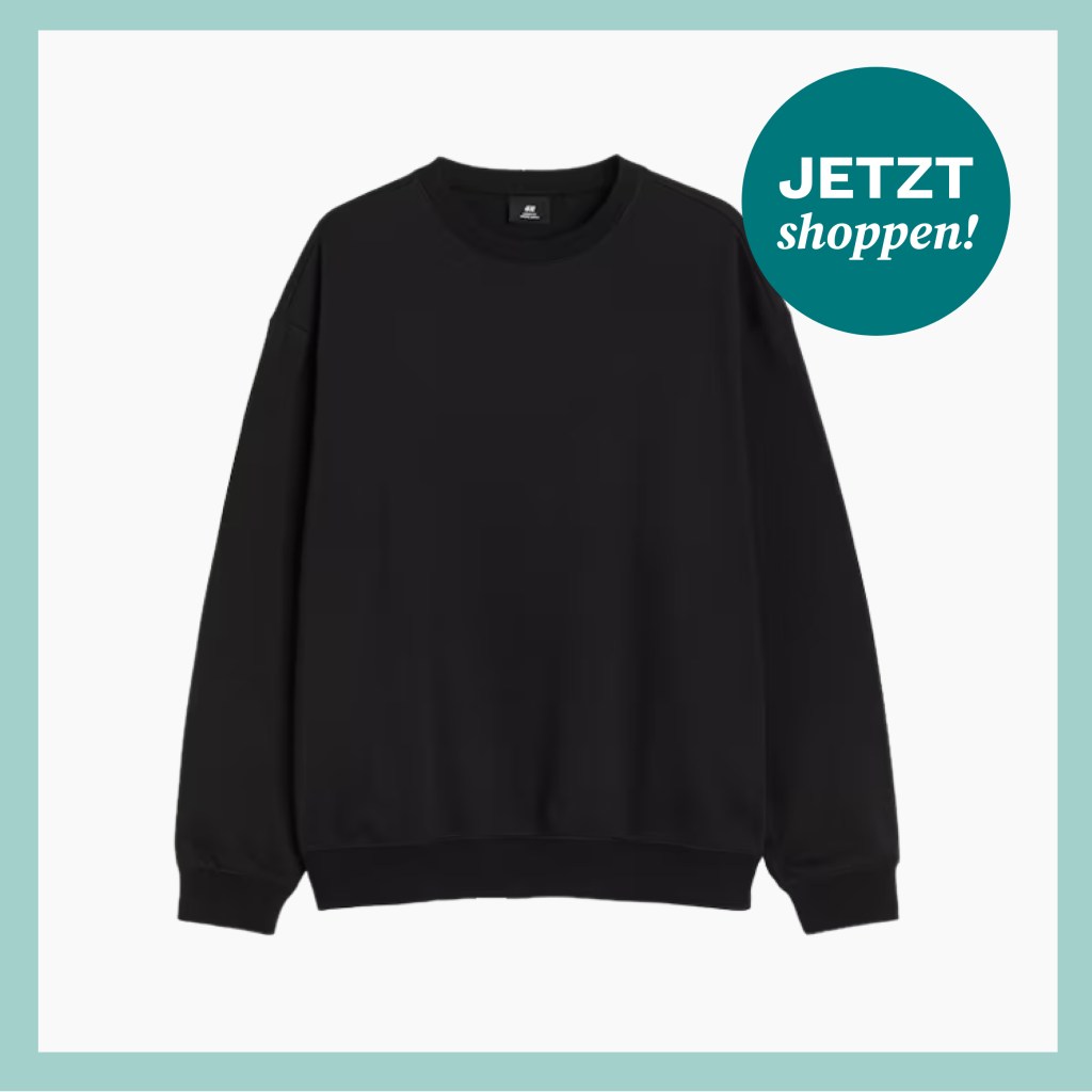 Schwarzer Sweatshirt-Pullover