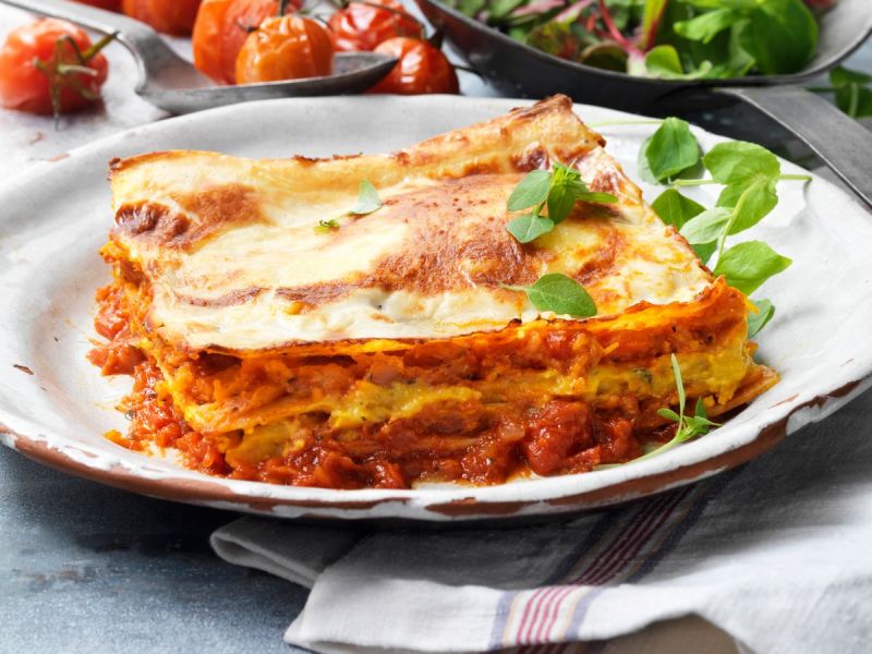 Schnelle Lasagne ohne Fleisch