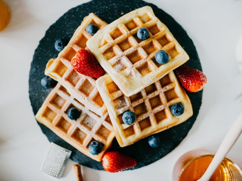 Käsekuchen aus dem Waffeleisen