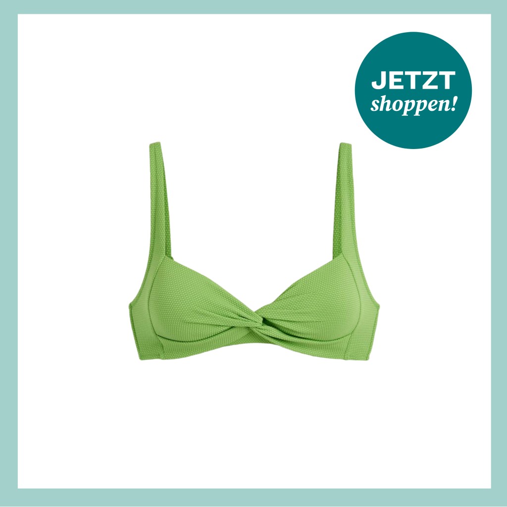 Bikini-Top in grün von C&A, Produktbild.