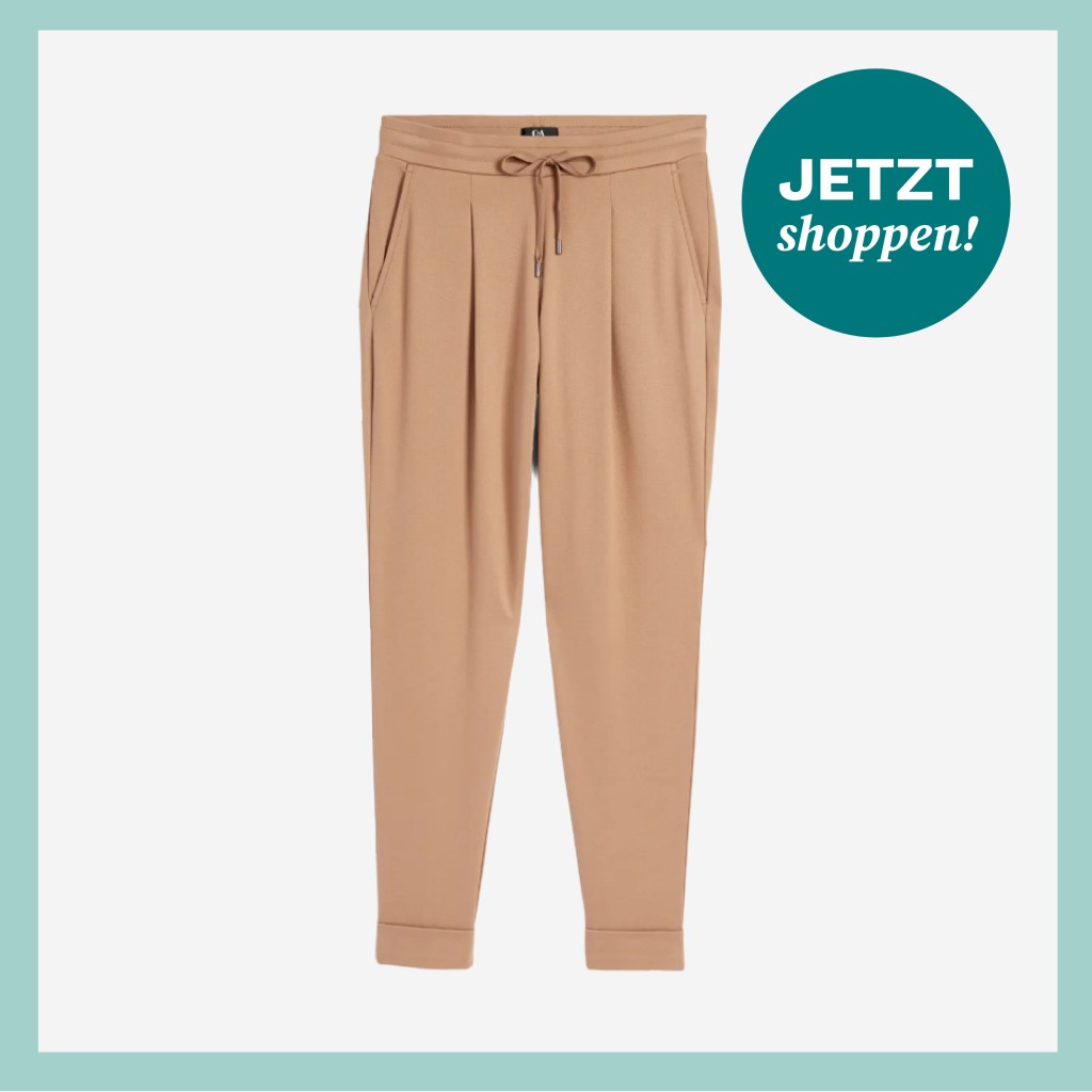 Jersey-Hose mit Stretch-Bund und schmalem Beinverlauf