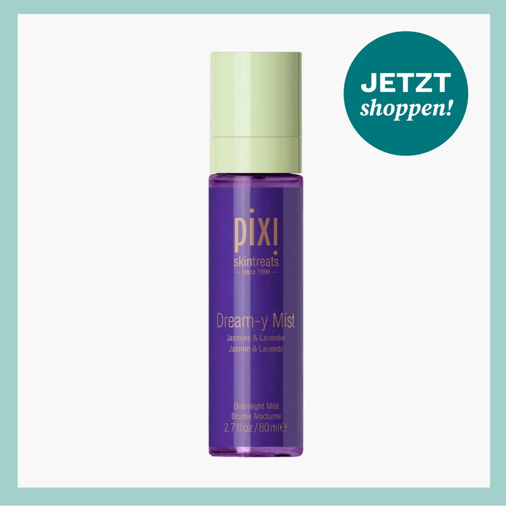 Lila Flasche mit entspannendem Lavendel-Spray