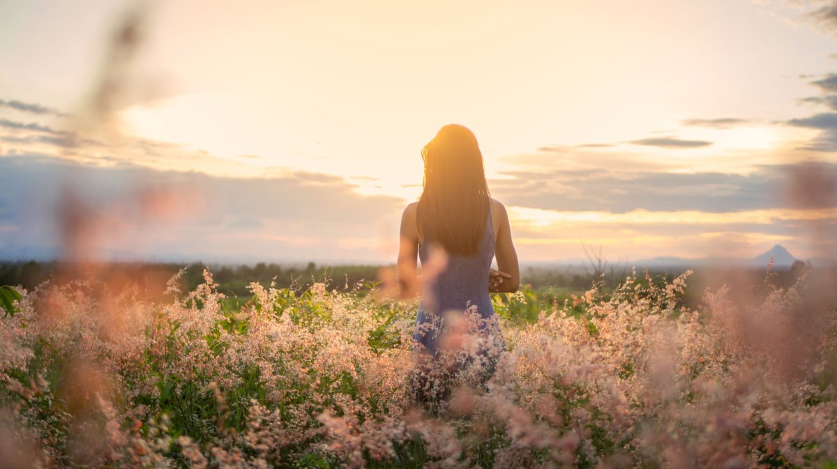 Frau im Feld