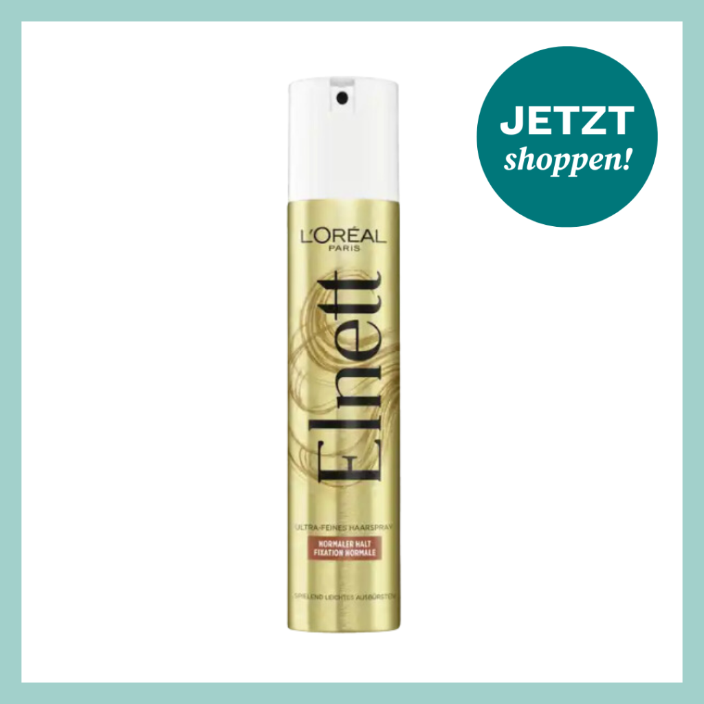 Haarspray mit goldener Flasche